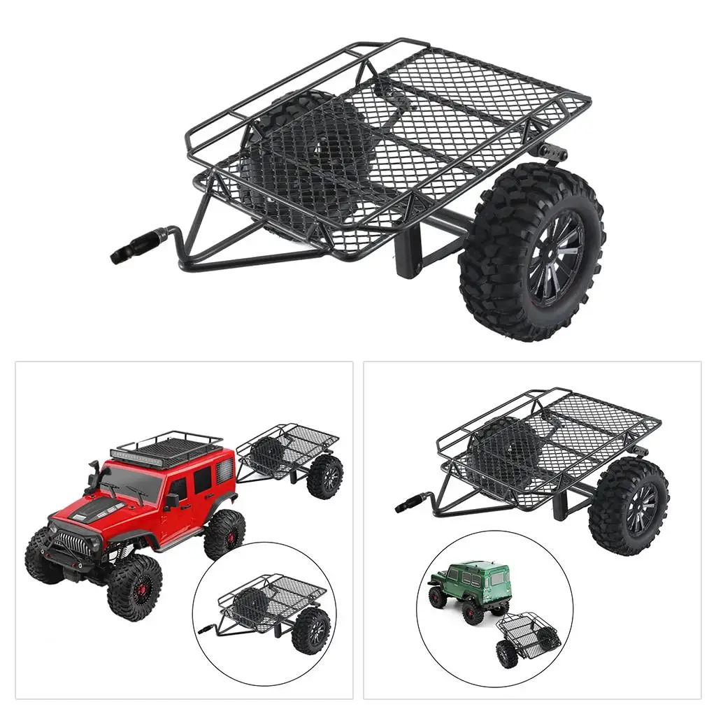 Heavy Duty Metal RC Trailer Car for Axial SCX10 90 CC01 Rock