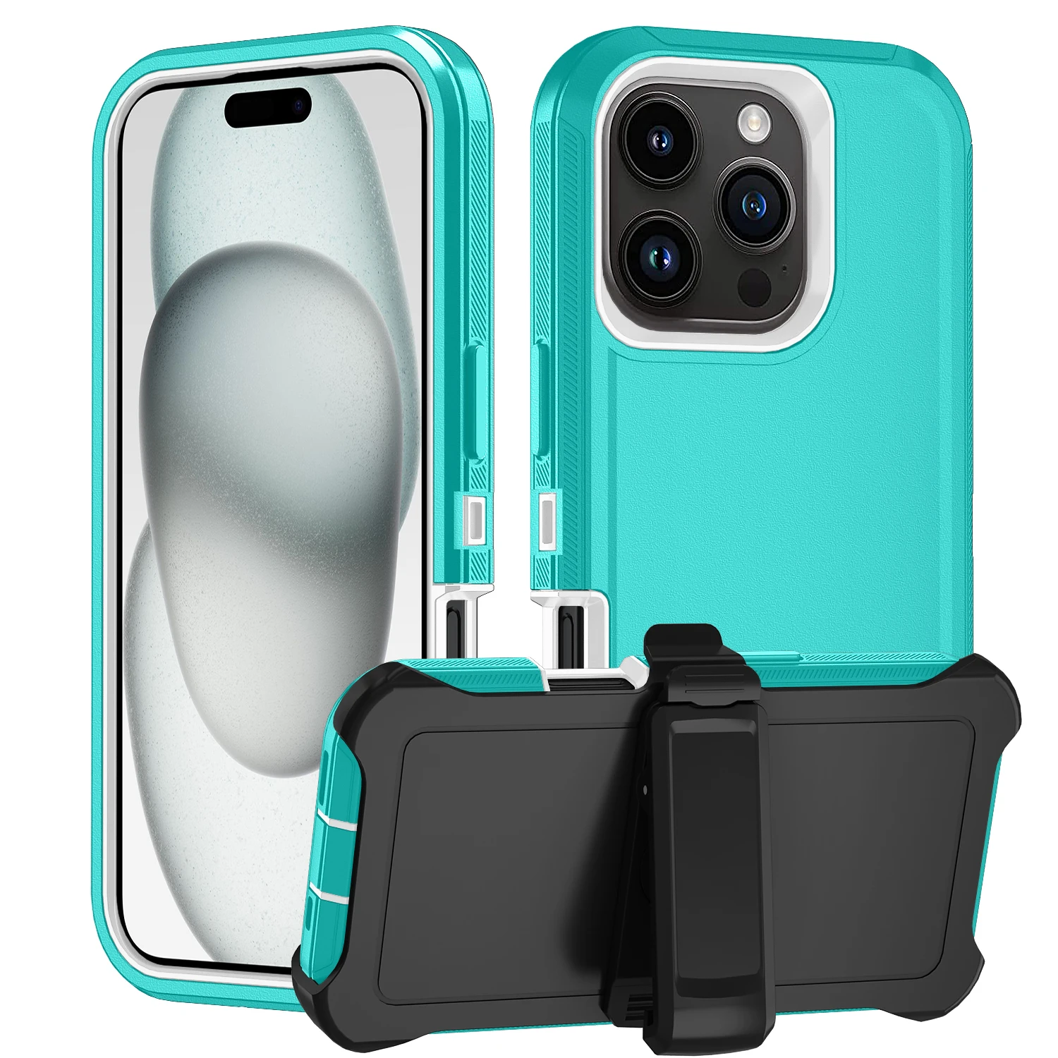 Dustproof Armor Shockproof Defender Phone Case - Durable Hard PC+TPU Back Cover