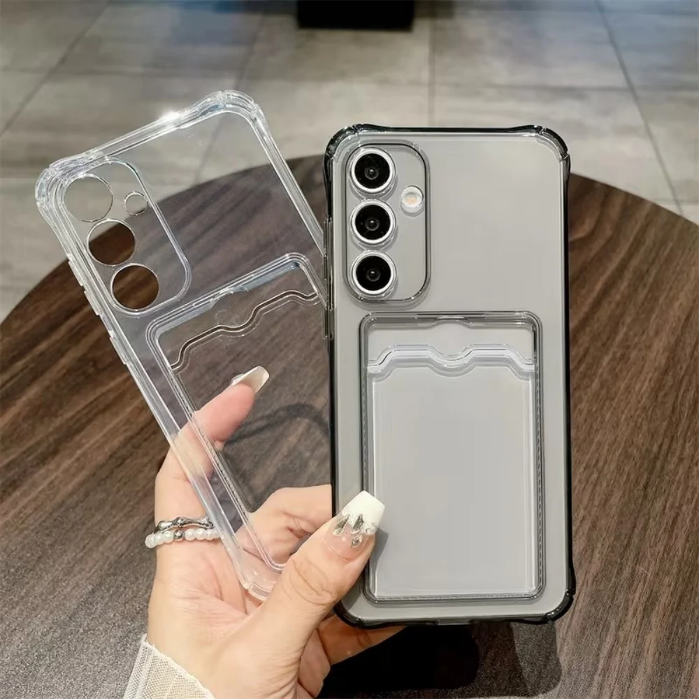 Luxury Transparent Phone Case with Card Holder - Premium Protection Cover