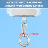 1 Pcs Metal Phone Lanyard Gasket Patch Rotatable Metal Buckle Hanging Steel Clip Card Cord Tab Mobile Phone Accessories 3