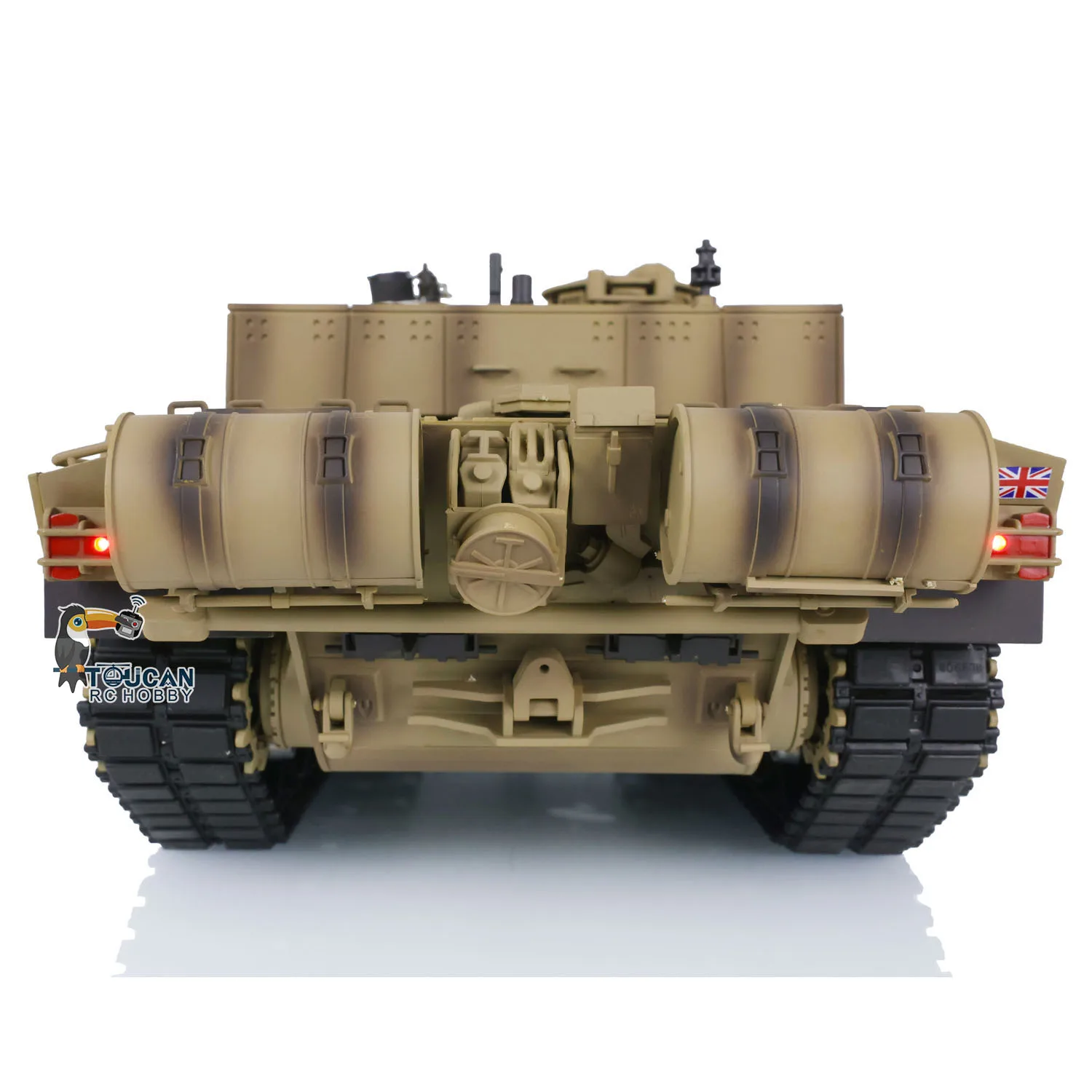 2.4G Henglong 1/16 Scale 7.0 Plastic Challenger II RTR RC Tank 3908 360° Turret Gearbox BB Shoot Unit Smoking TH17735 2