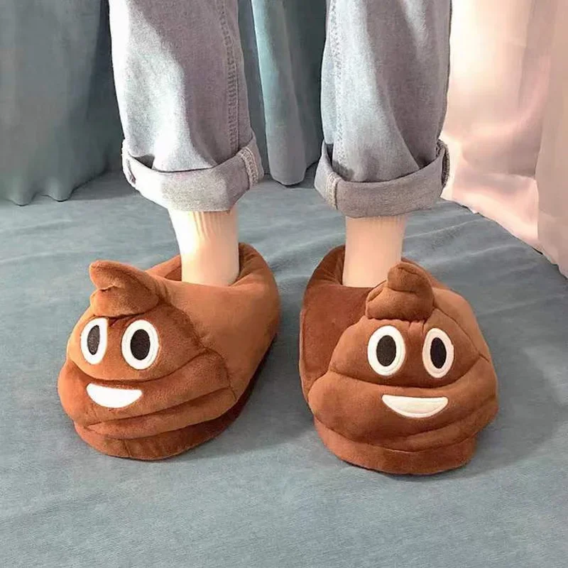 

For Man and Women Slipper Prankish Cartoon Indoor Thickening Warm Plush Slippers Winter Shoes Slip on Warm Home Wear Slippers