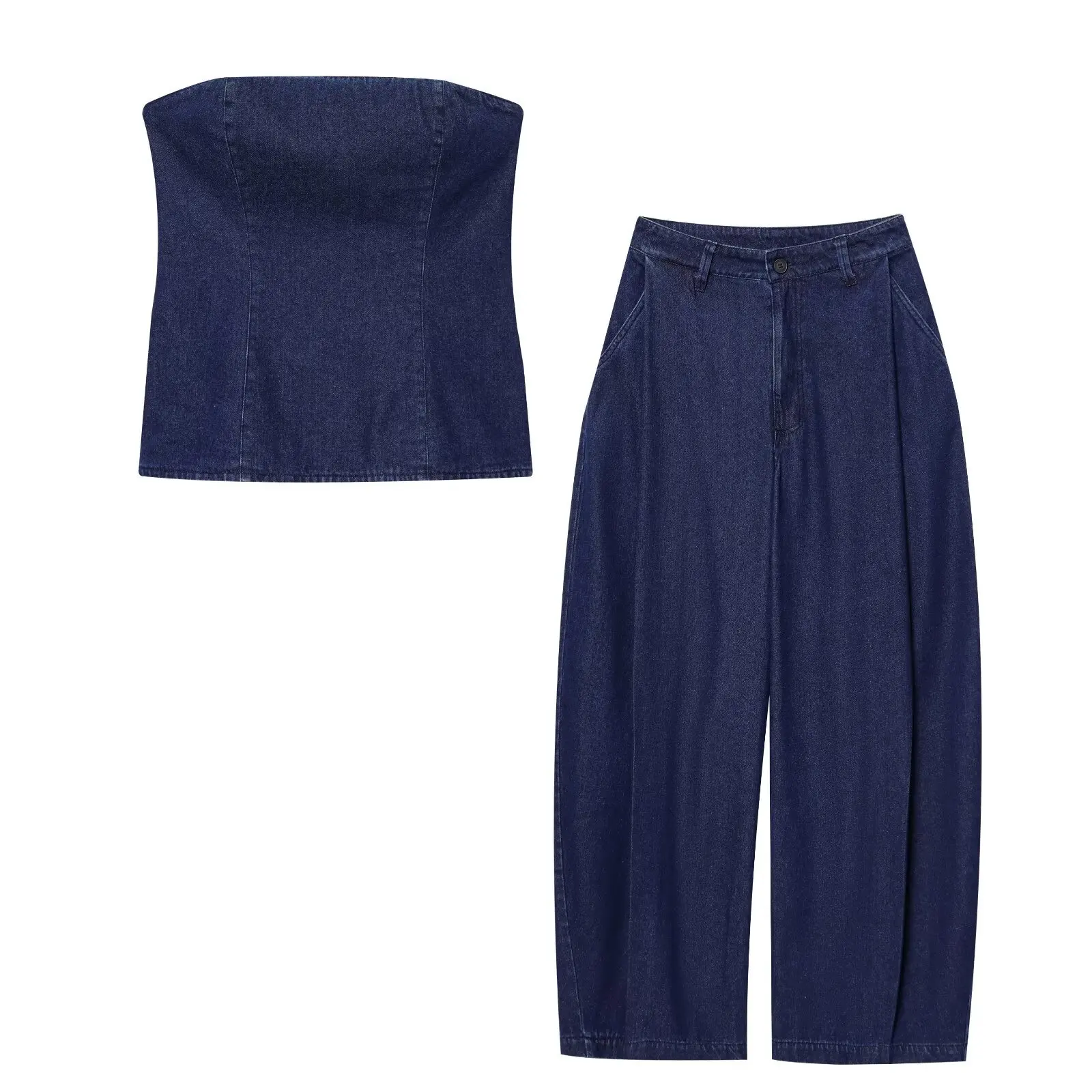 Smocked Top & Blue Stripe Jam Pants Set – Deolinda SS26 In Stock Now main image 1