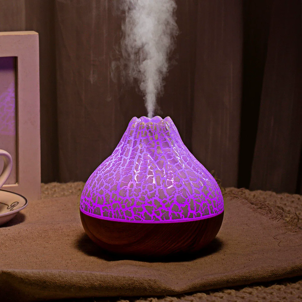 Volcano Air Humidifier 300ml Desktop USB Water Mist Diffuser Purifier Air Freshener Nebulizer with Colorful Ambient Night Light 3