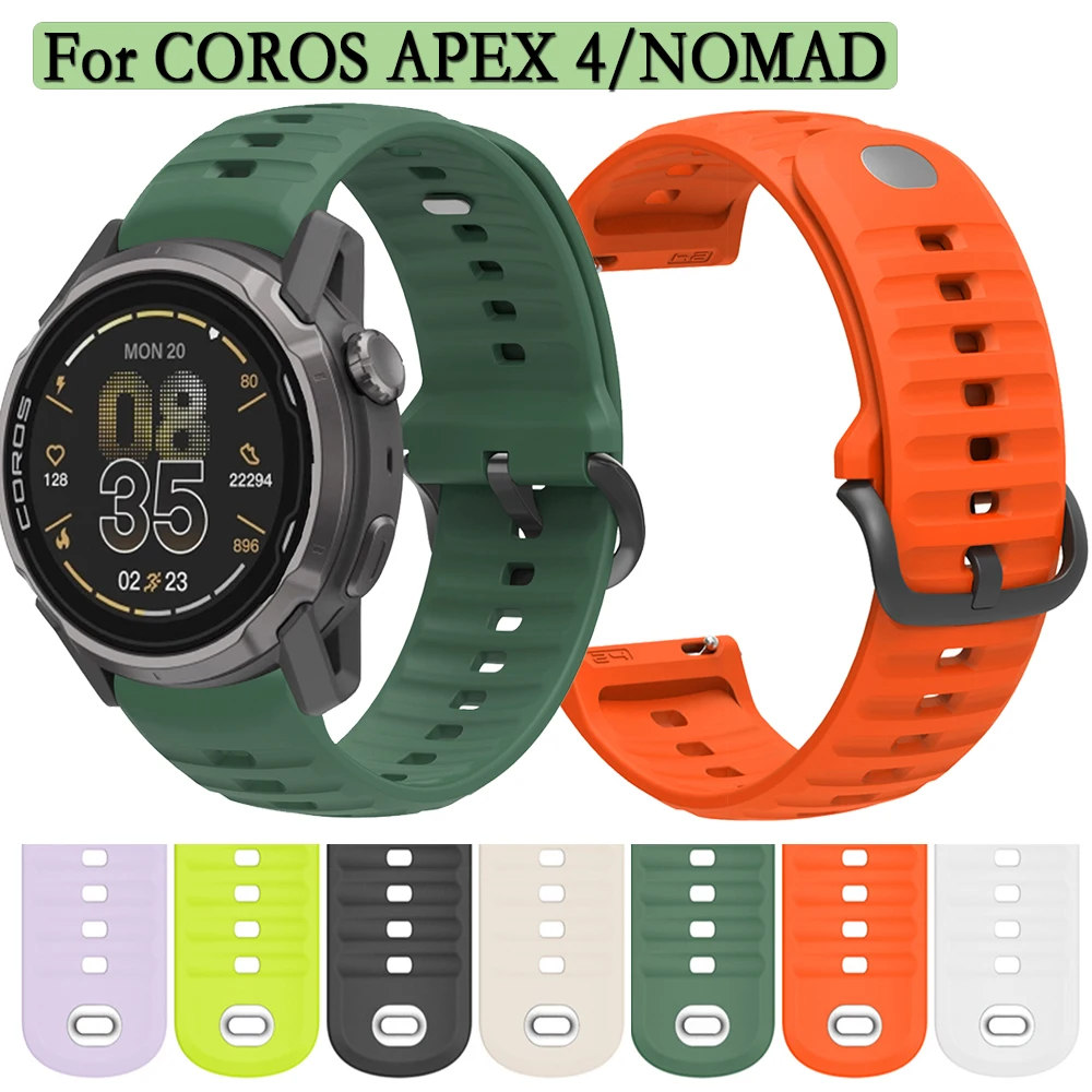 Silicone Sport Watchband - 22/24mm Width Strap, Replacement Bracelet