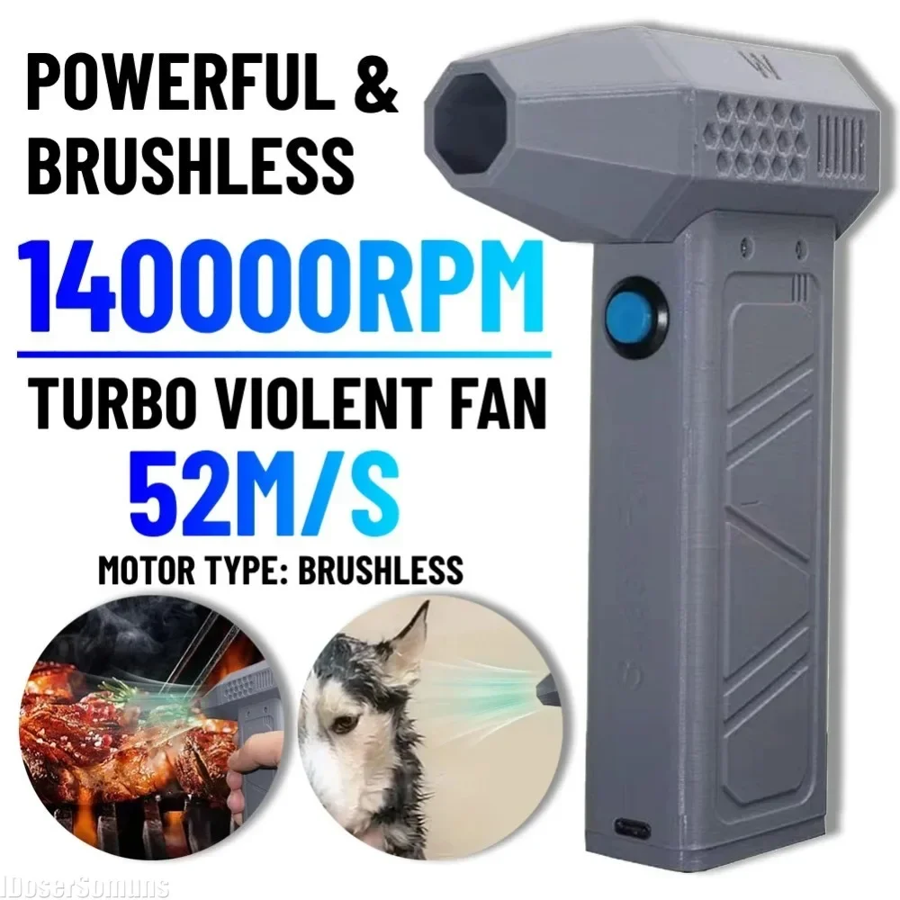 

Mini 140000RPM Turbofan Brushless Motor Turbo Jet Fan 52M/S High Speed Duct Fan Type-C Charging Jet Fan Turbofan Violent Fans