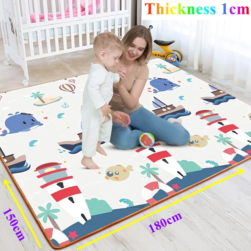 Thick 1CM 180x150/180x120cm Baby Activity Gym Baby Crawling Play Mats Folding Mat Carpet Baby Game Mat for Children's Safety Rug