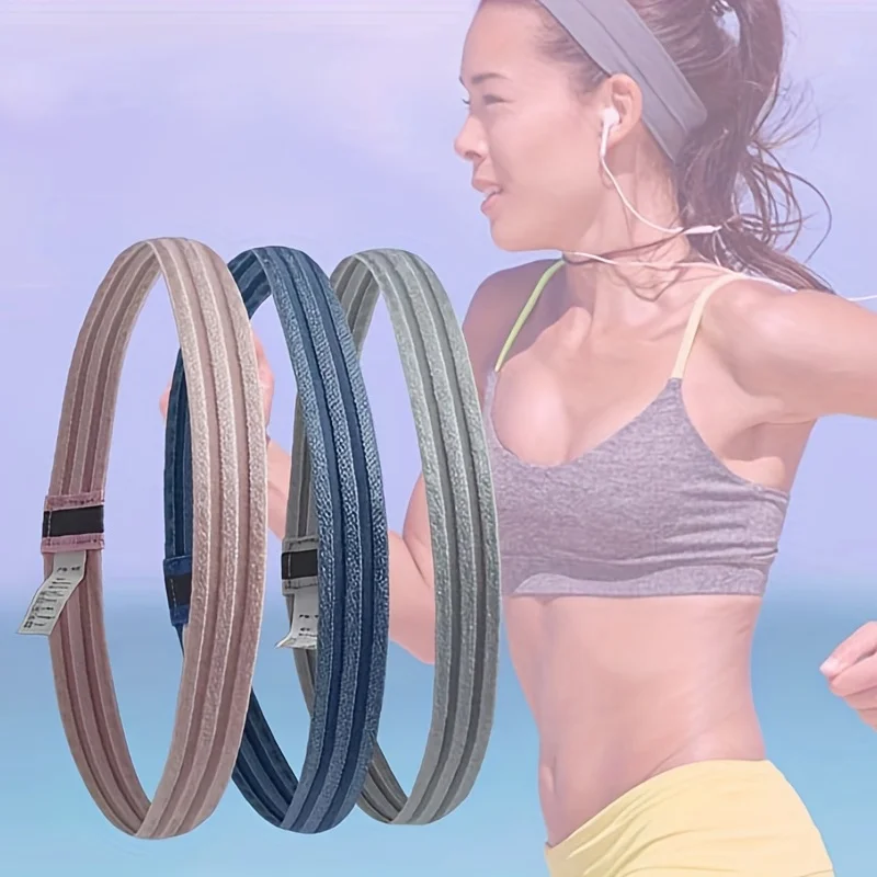 Fitness Anti Sweat Silicone Hair Band Guide Sweat Breathable Basketball Sports Hair Band Running Yoga Non slip Headband sports headbands