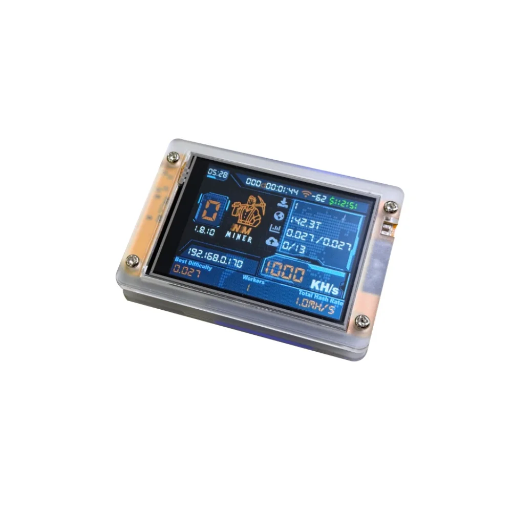 Nuevo nerdminer v3 2,8 pulgadas BTC Solo Lottery Nerd minero Crypto mineros Bitcoin Miner solo máquina de minería