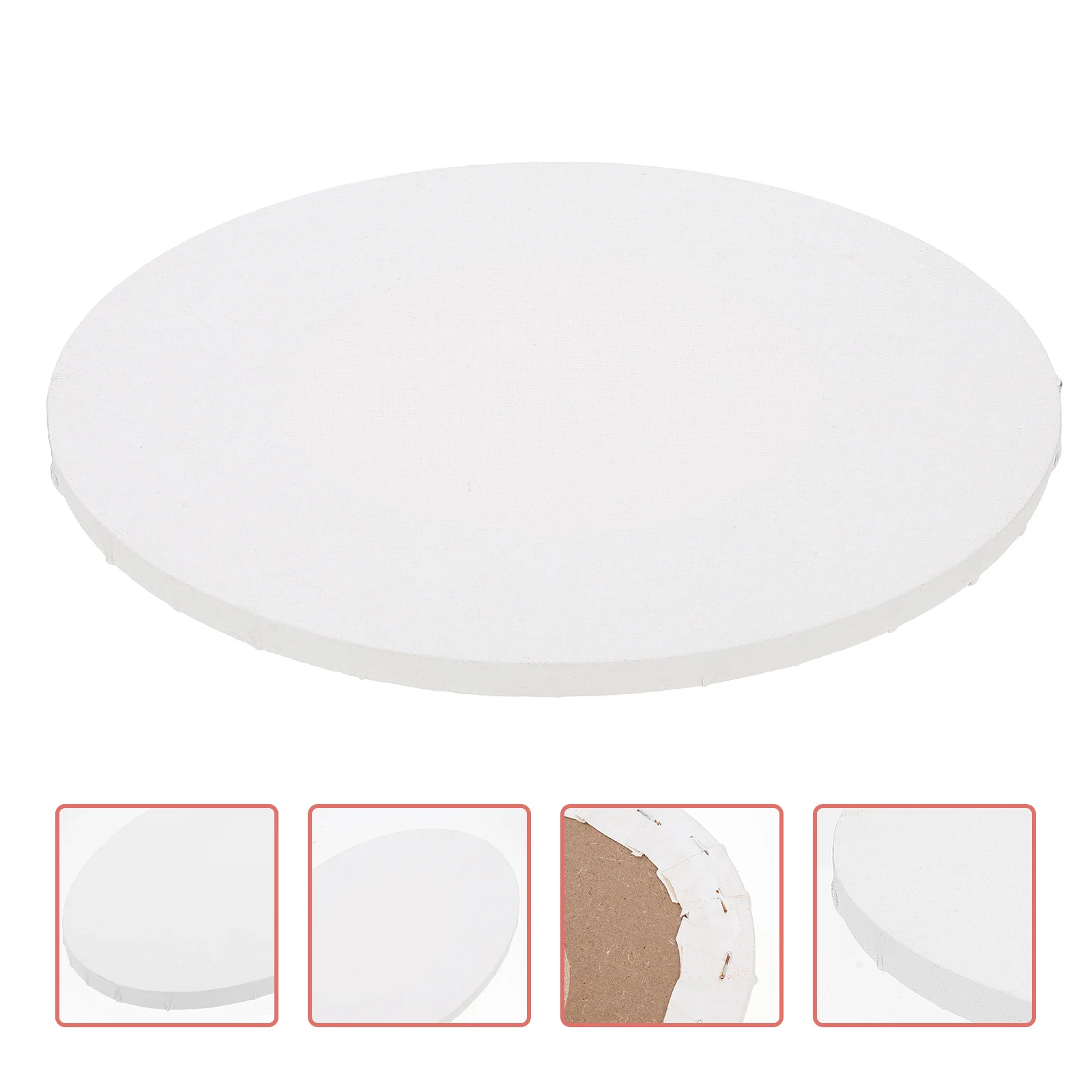 

Oil Painting Frame Blank Canvas Mini Canvases for Oval Shape Student White Small