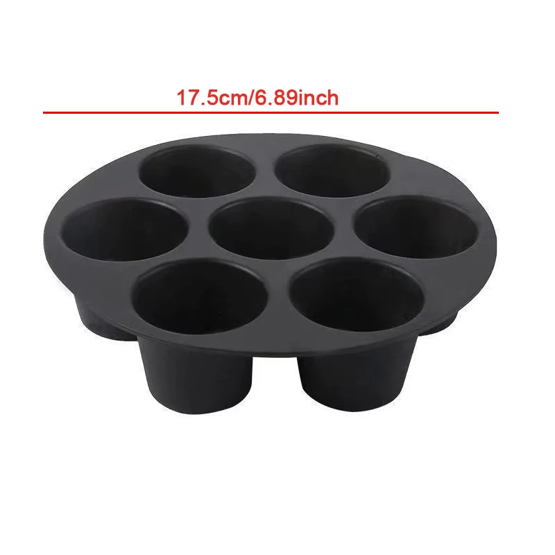Silicone 7 Holes Cake Mold Home Party Baking Utensils Diy Cylindrical Mold Air Fryer Accessories