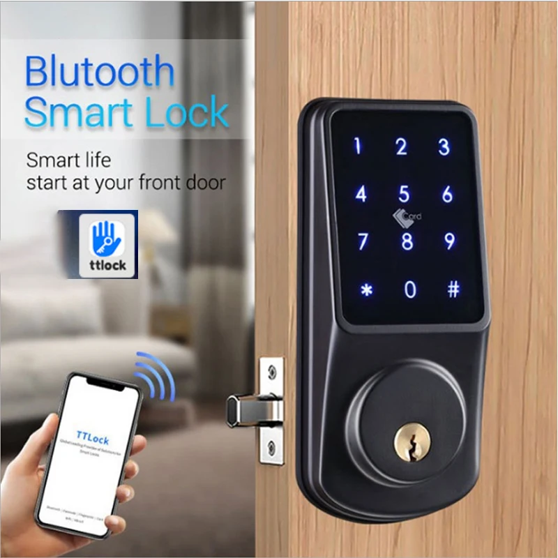 Wafu Smart Electronic Door Lock Ttlock App Password Ic Card Mechanical Key Unlock For Home Hotel