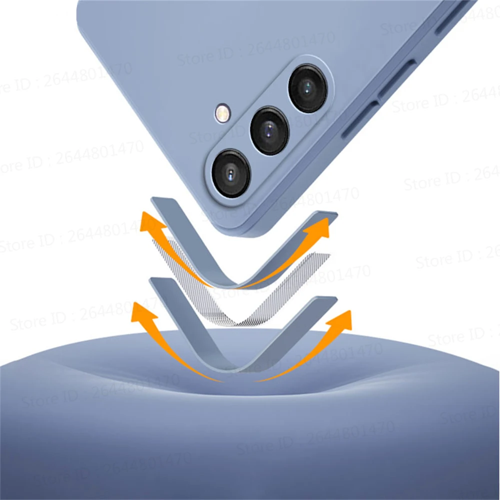 Square Liquid Silicone Shockproof Back Cover