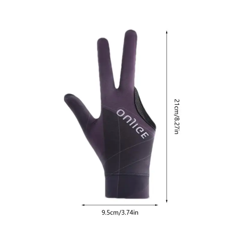Guanti Da Biliardo A 3 Dita – Antiscivolo, Traspiranti, In Nylon Spandex, Per Uomo E Donna, Colori Vari