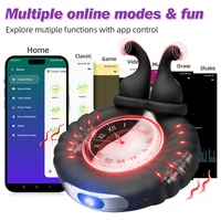 App-gesteuerter vibrierender Penisring aus Silikon, Penisring-Vibrator, 10 Vibrationsmuster mit Ringverschluss, Sexspielzeug für Erwachsene für Männer 4