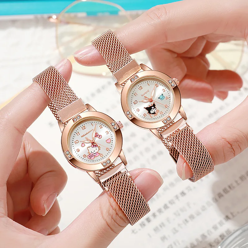 

Anime Sanrio Watch Silicone Quartz Electronic Melody Hello Kitty Y2k Kuromi Melody Children's Watch Gift Watch for Women
