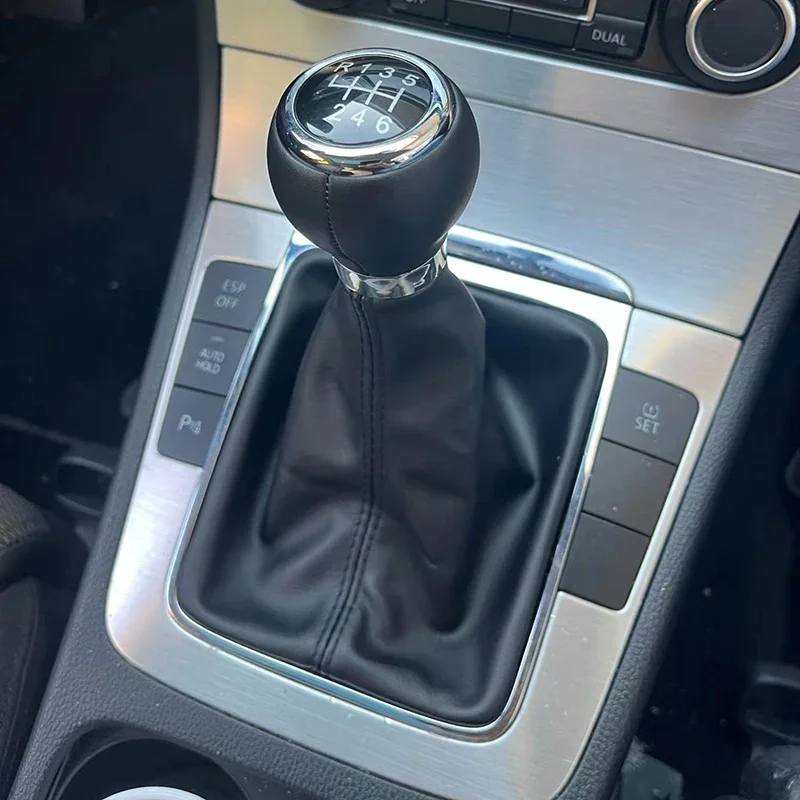 Pour VW Passat B6 2005-2010 5/6 vitesses pommeau de levier de vitesse guêtre couvercle de botte collier accessoires de style de voiture