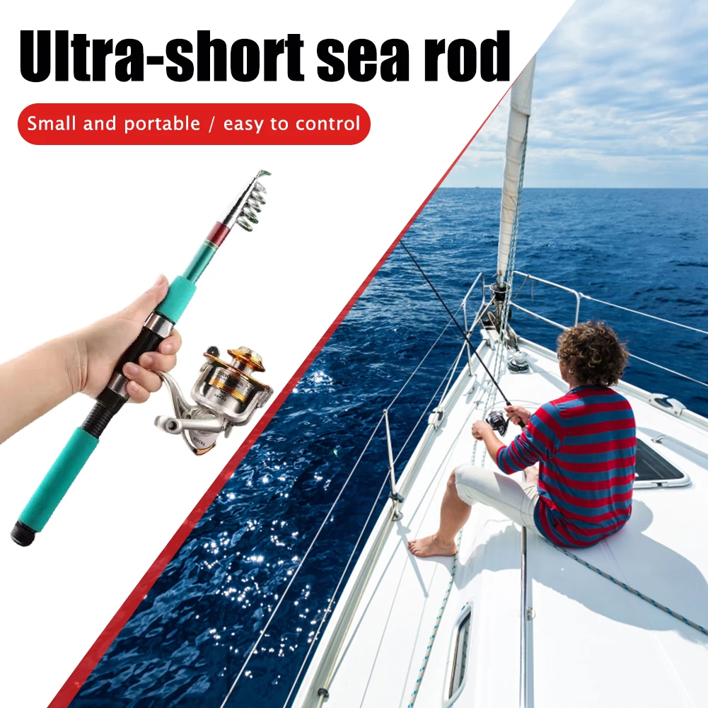  Outdoor Portable Fishing Rod Mini Short Telescopic