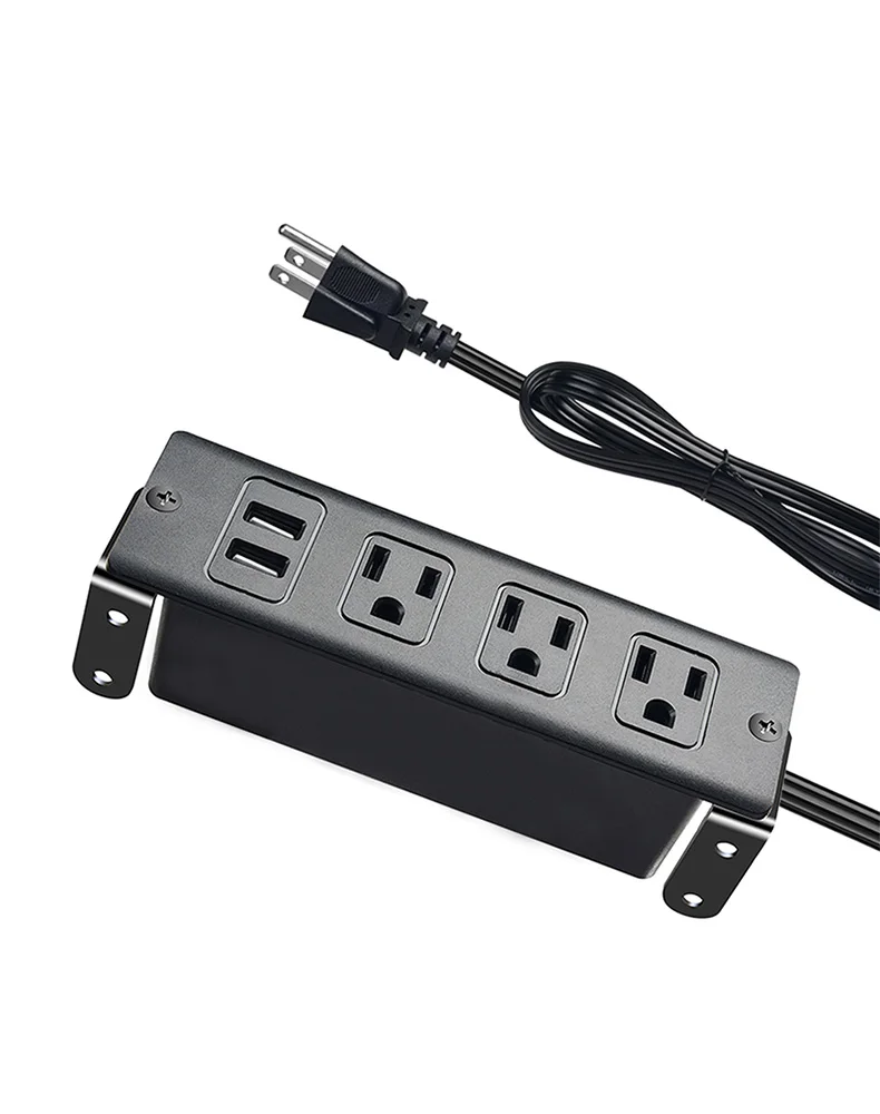 USB Power Strip Desktop Socket Embedded American Standard Concealed Installation Office Furniture Hidden Desktop Computer Desk