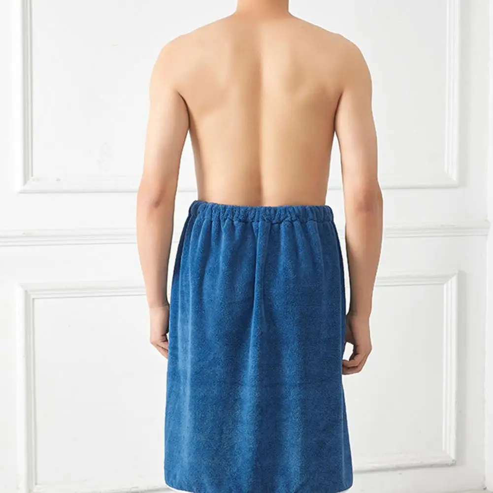 Soft Absorbent Men Towel Quick-drying Towel for Men Quick Dry Men's Bath Wrap with Secure Buckle Pocket for Gym Spa Sauna bath towel