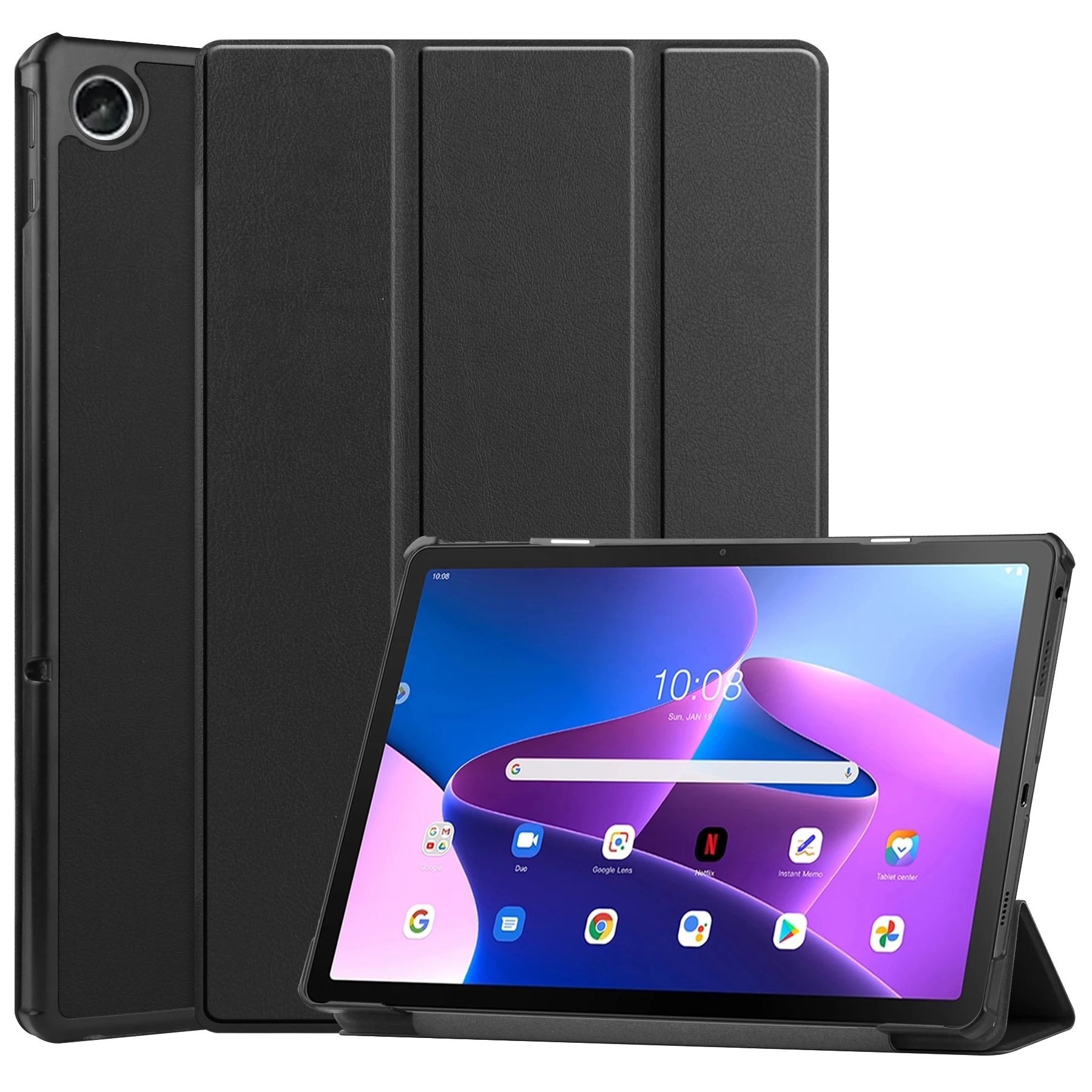 For Lenovo Tab M10 3Rd Gen 10.1 Case Tb-328Fu 2022 Cover Magnetic Tri-Fold Stand Funda Tab P11 Pro Gen2  M10 Plus（Gen 3）