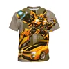 Transformers Bumblebee 3D printed children's T-shirt summer new short sleeved handsome boy short sleeved 3-13 years old 1