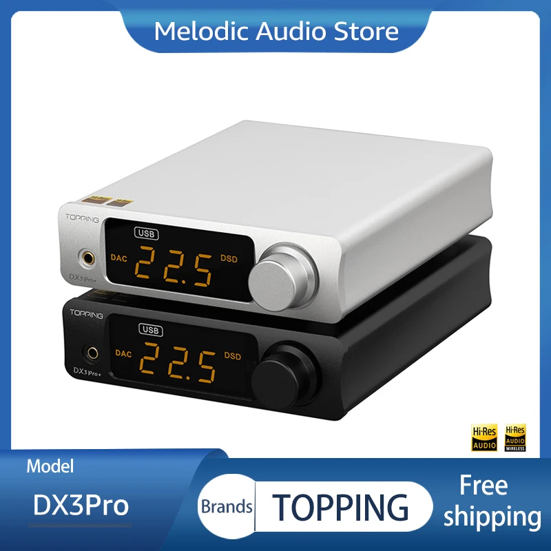 

Усилитель для наушников TOPPING DX3 PRO Plus DX3 PRO + Hi-Fi DAC ES9038Q2M DSD256, декодер высокого разрешения, предусилитель