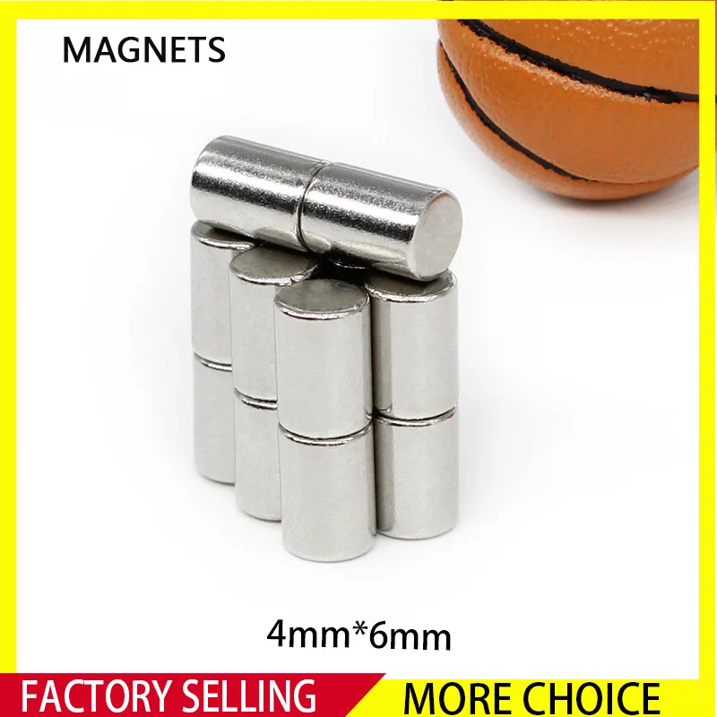 20~1000PCS 4x6mm Minor strong Search Magnet 4mm x 6mm Small Round Neodymium Magnets Permanent Magnet Disc 4*6mm
