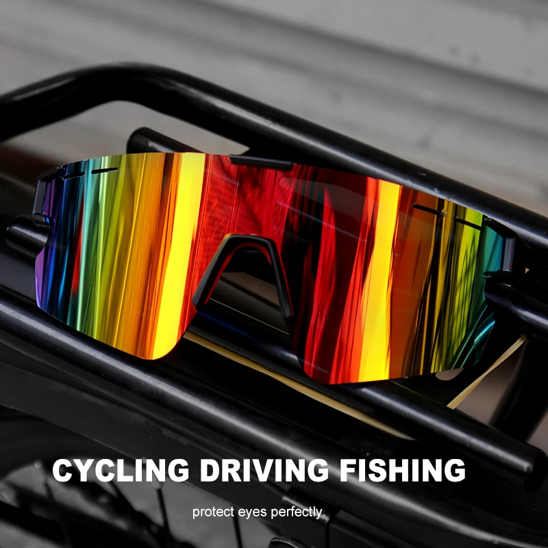 1 Stück/2 Stück Mode Sport rahmenlose Sonnenbrille Damen integrierte Linse, großer Rahmen Trend Outdoor Strand Reise Fahrradbrille – Detail 2