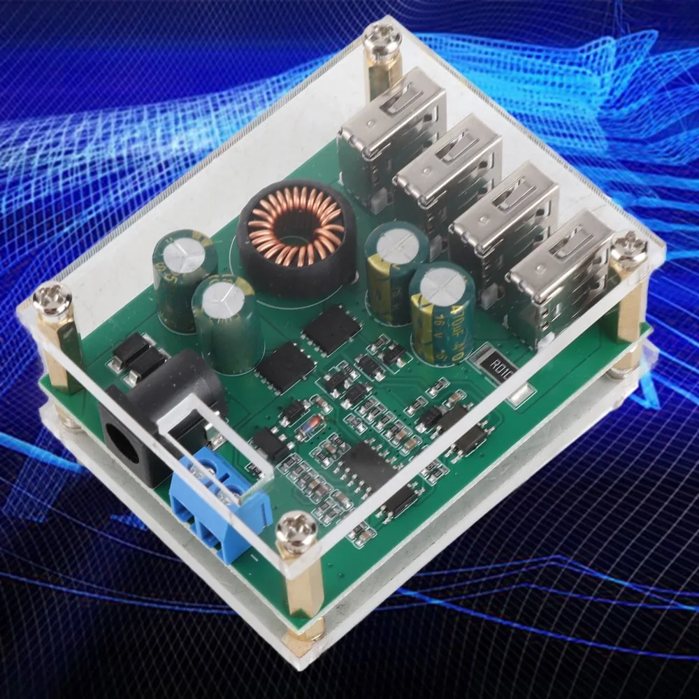 DC-DC Step Down Converter 5A 4 USB Ports Power Supply