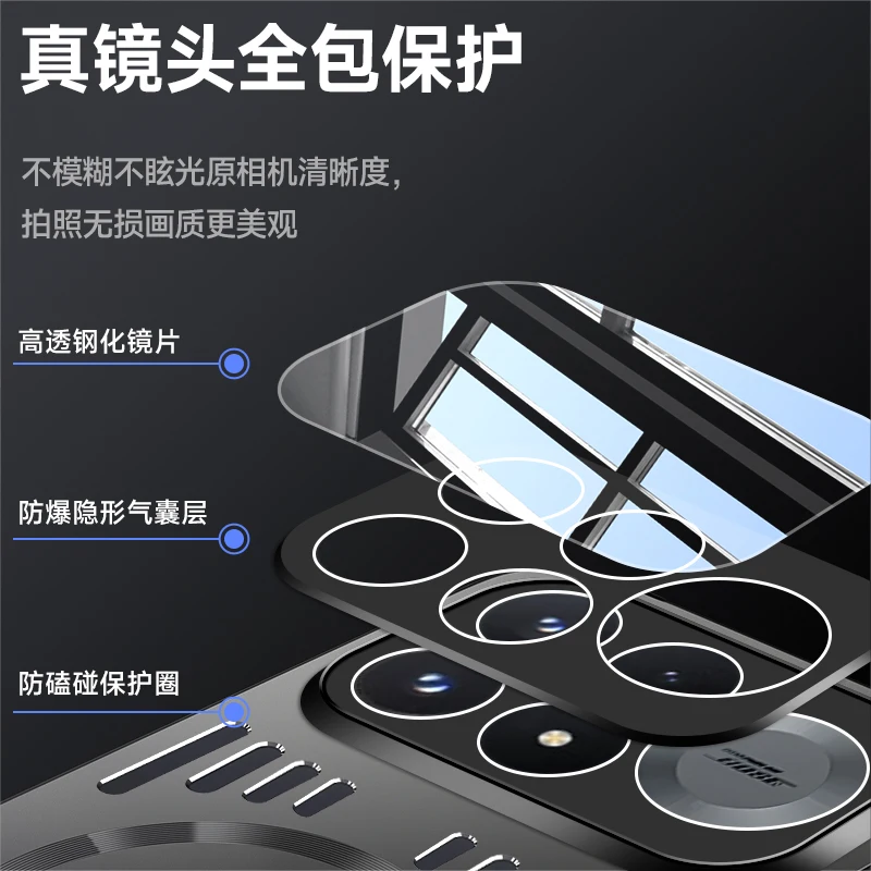 Enhanced Metal Heat Dissipation Magnetic Shockproof Case with Aluminium Alloy Bumper