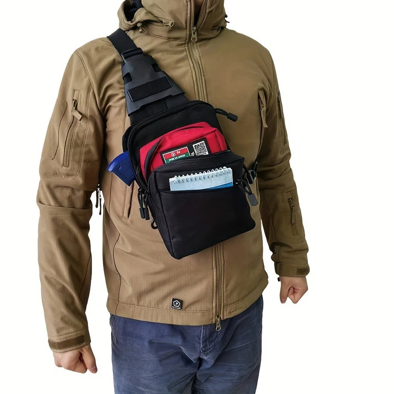 Description Picture 5 of itemTactical Fishing Chest Bag for Men Concealed Carry Hiking Bag Multiple Pockets Commuting Crossbody Sling Bag Sports Hunting Pack