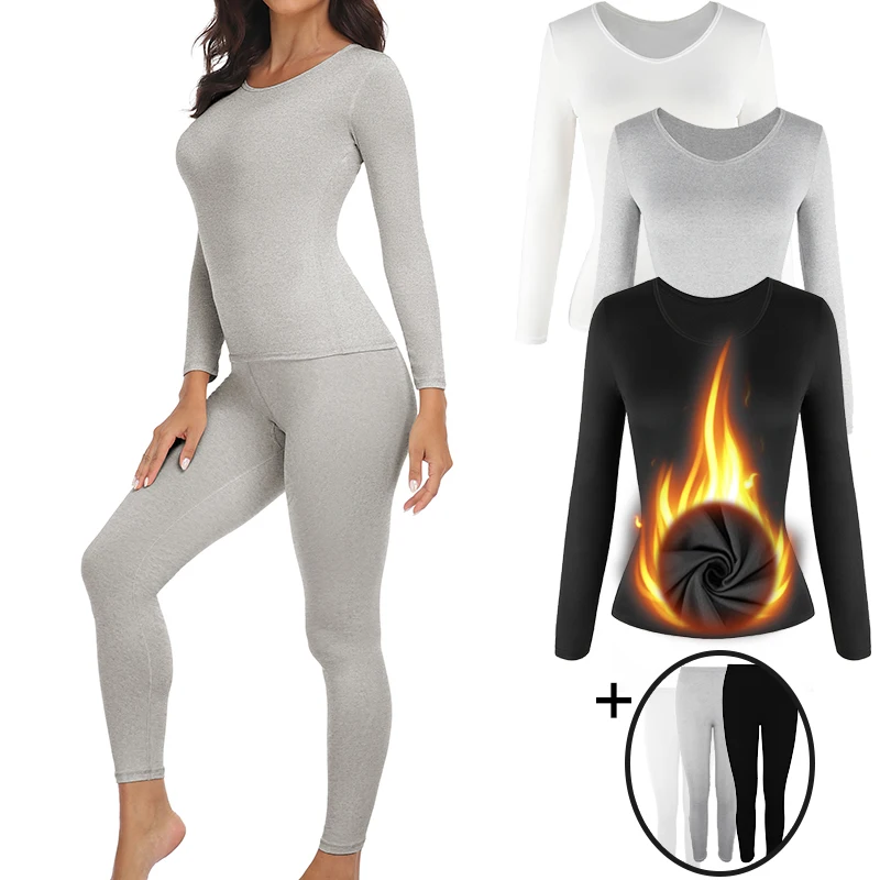 Outland Set Intimo Termico Bambino – Maglia E Leggings In Pile Morbido – GR-10 Grigio