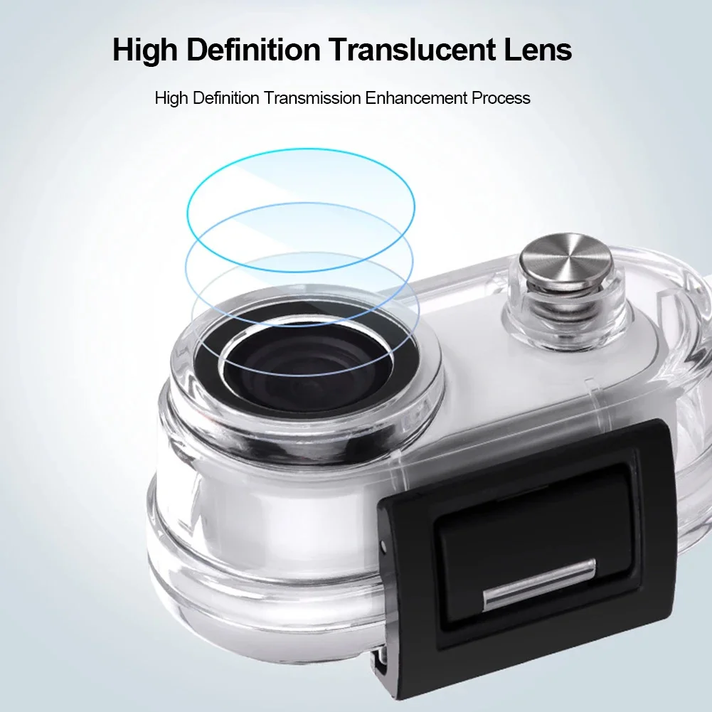 Action Camera Waterproof Case 40M Diving Housing Protective Cover Compatible for Insta 360 Go 3 Camera