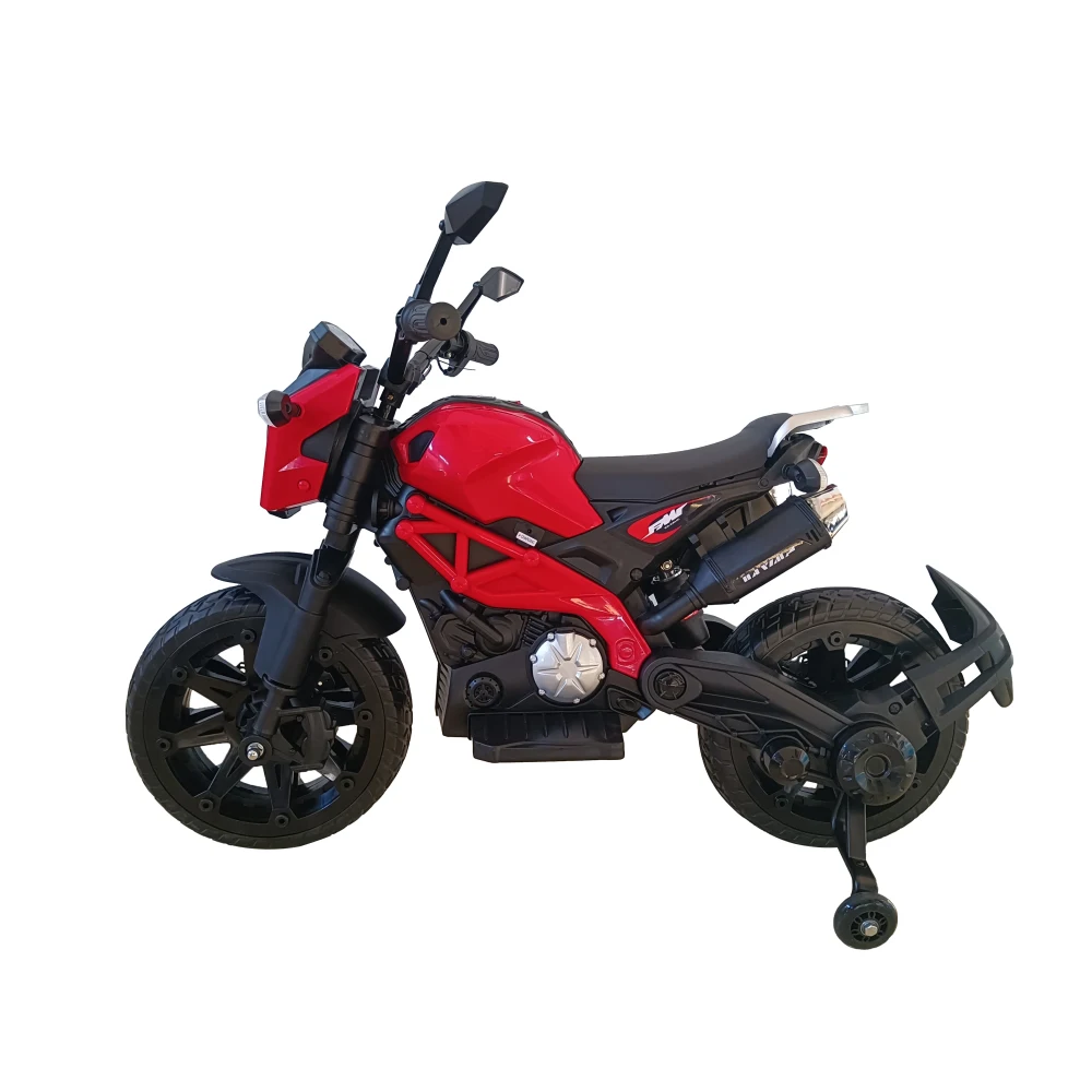 Electric Motorcycle for Kids,12V Electric Dirt Bike with Training Wheels, Ride on Motorcycle for 3~6 years Boys Girls gift