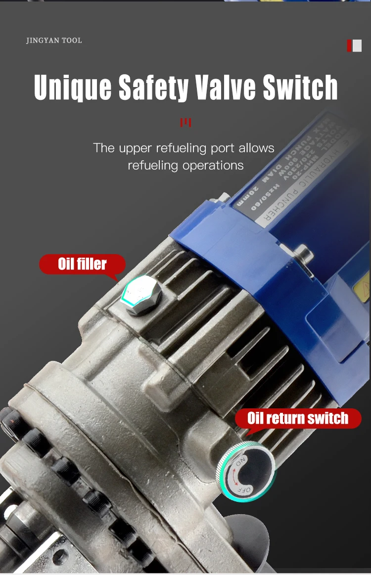 High Power 1150W Angle Iron Channel Steel Copper Aluminum Plate Hole Opener Electric Portable Hydraulic Punching Machine