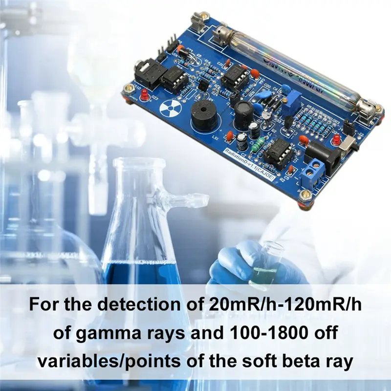 A04I DIY Assemble Geiger Counter Kit Counter Module Nuclear Radiation Detector with Sound and Light Alarm image 5