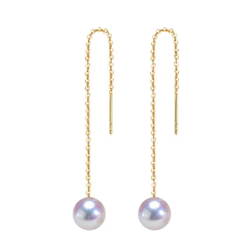 18k gold earrings pearl earrings for women long earring drop earrings 3