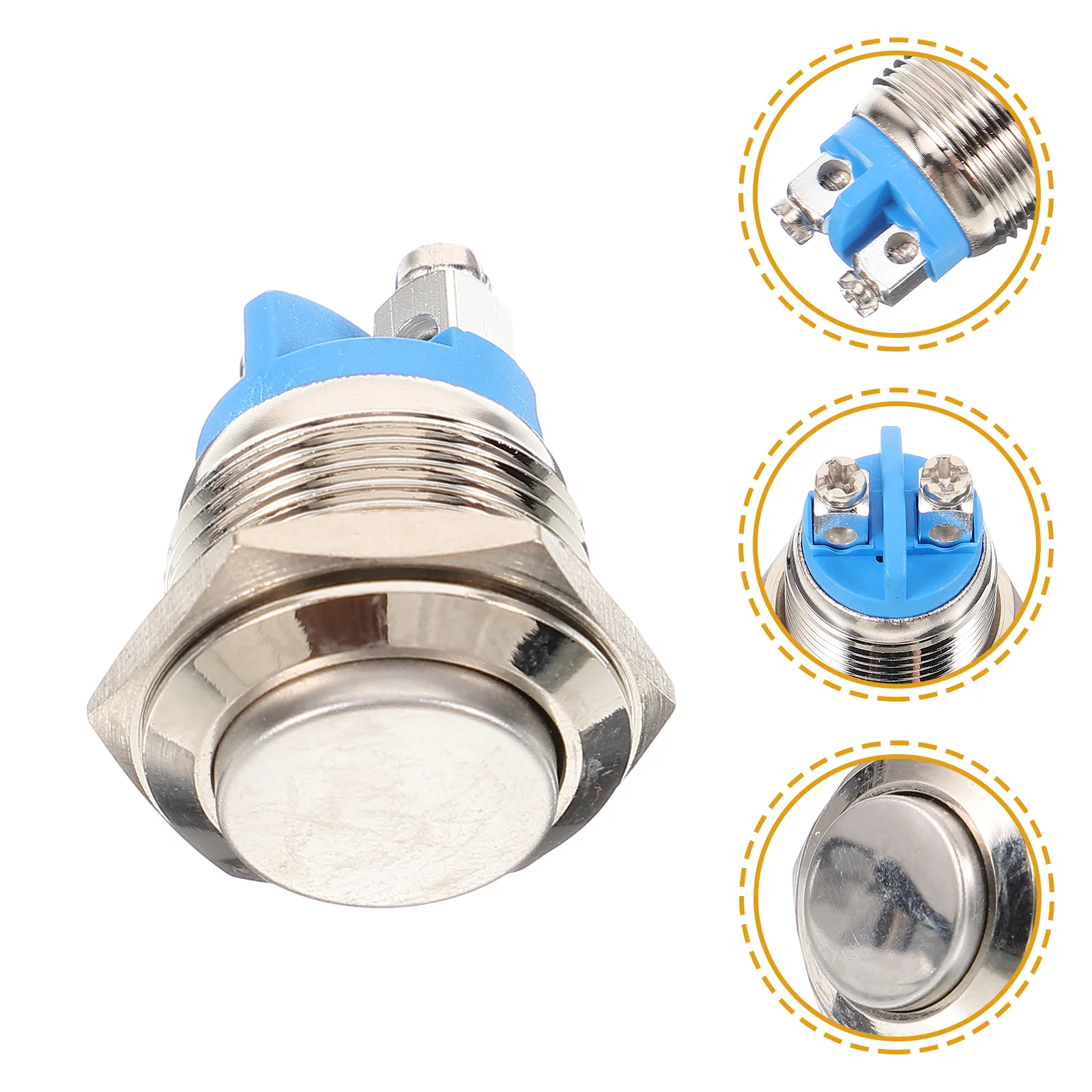 

Doorbell Button Self-resetting Ringer Chime Door Bell Replacement Parts For Home Round Chime Button Door Bell Button Only