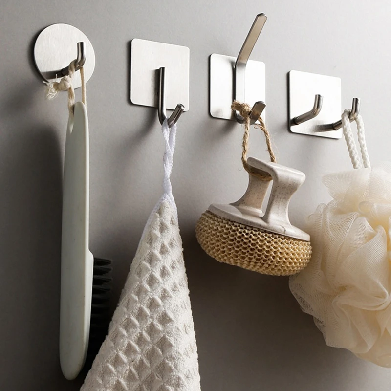 

Roestvrijstalen Haak Huishoudelijke Keuken Muur Hang-Vrije Ponshaak Badkamer Waterdichte Sterke Zelfklevende Opslag Opslag