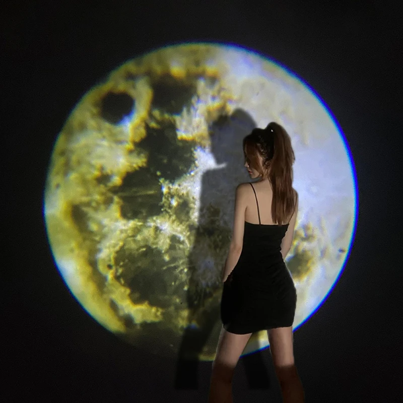 

Z6 Moon Projection Lamp Atmosphere Night Light Creative Galaxy Light Projector Photo Props Party Background Decor Birthday Gifts