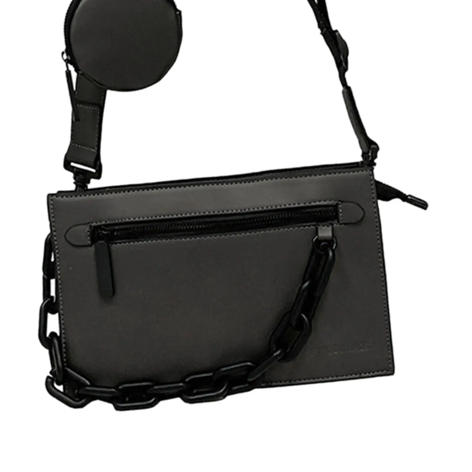 Man Bags Crossbody PU Leather Lightweight with Multiple Pockets Small Satchel
