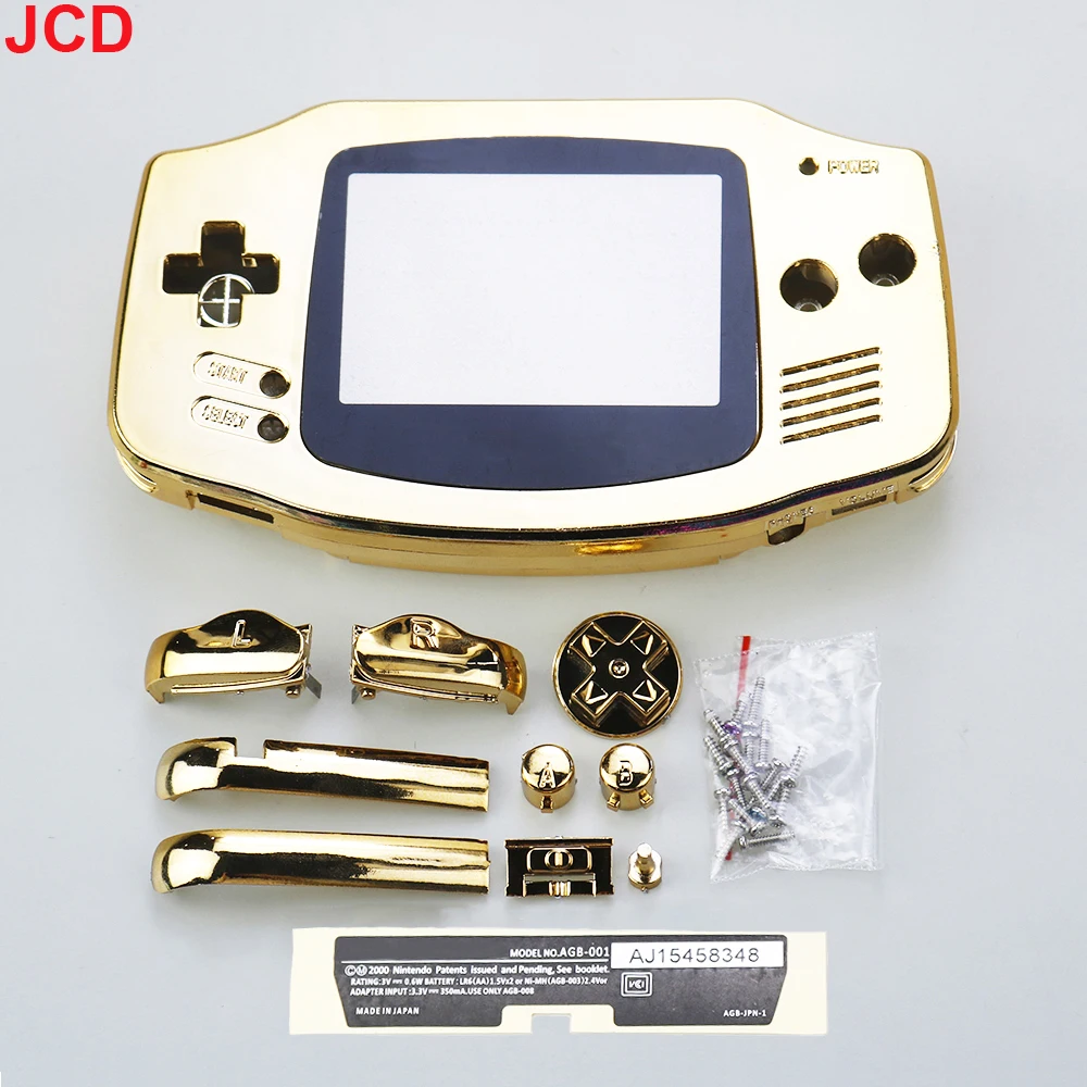 게임보이 GBA 어드밴스 게임 콘솔 하우징 쉘 세트, 버튼 스크린 렌즈 및 나사 액세서리 포함, GBA 쉘 케이스 커버, 신제품