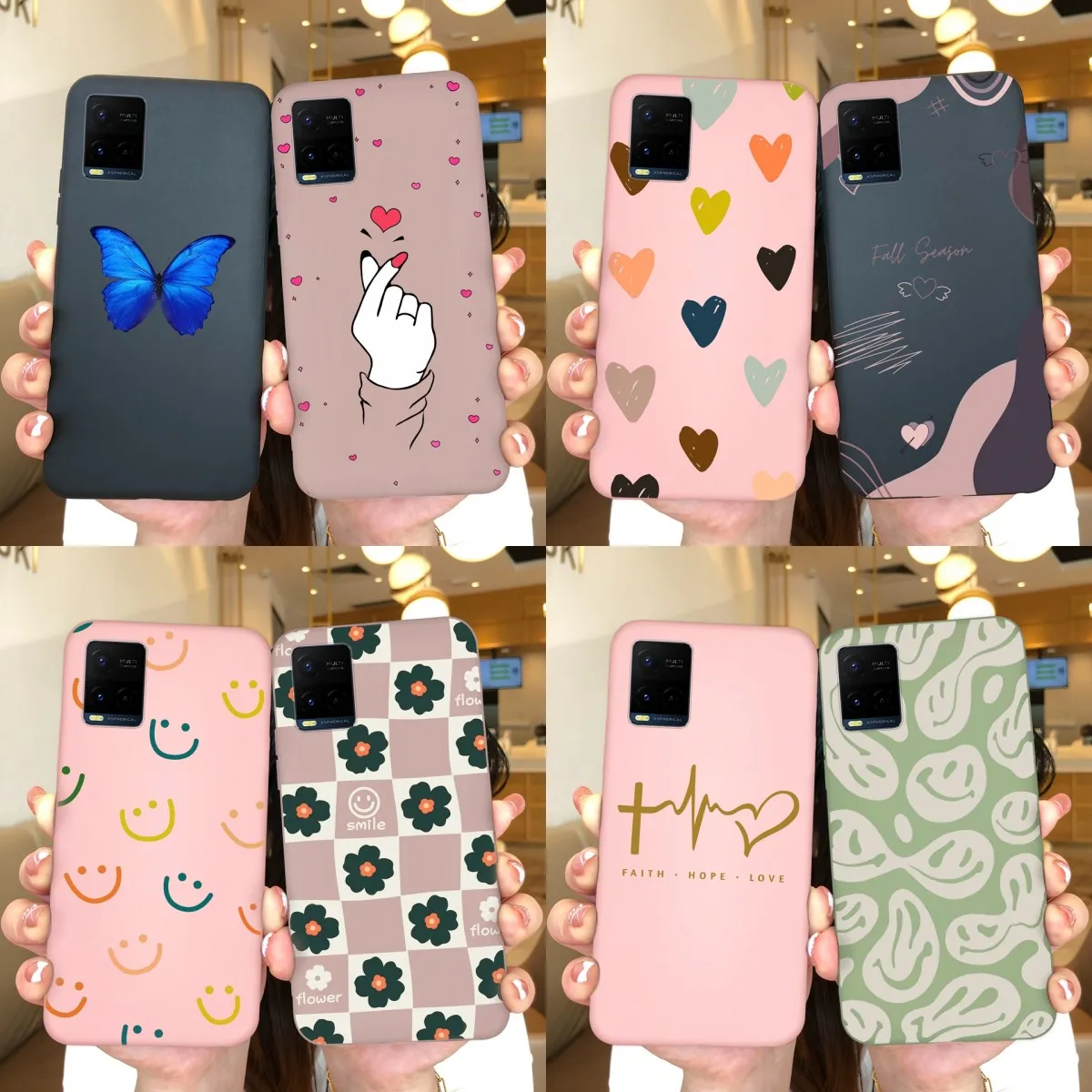Custodia Per Vivo Y32 Vivo Y33S Vivo Y33T Gesture Love Heart Cover Antiurto Durevole In Silicone Opaco Per Vivo Y32 Y33S Y33T Coque