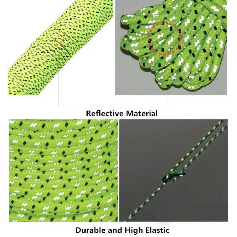 Reflective Tent Rope 5M/10M/20M/50M Camping Hiking Accessories