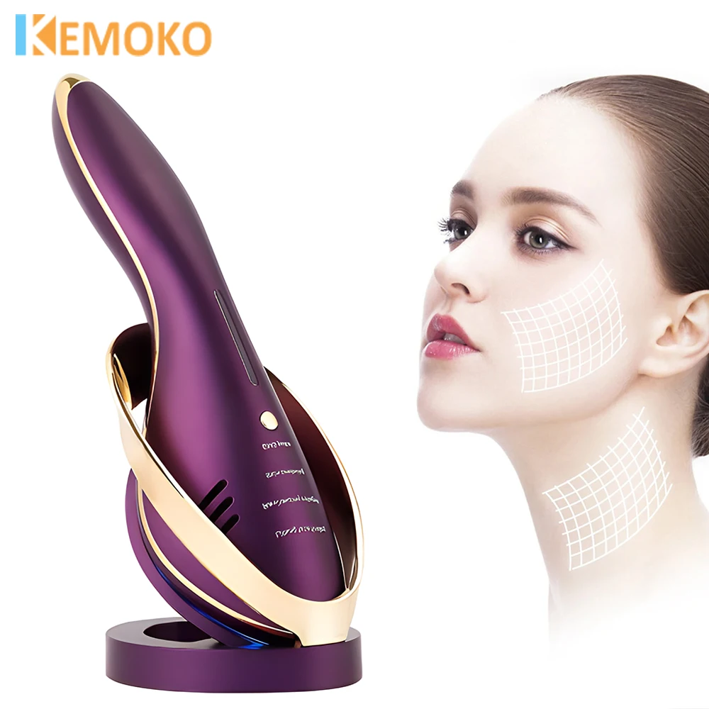 Ems Face Neck Body Massager Ice Warm Therapy Dispositivo Di Sollevamento Del Viso In Ferro Antirughe Mento V-Line Up Macchina Per Stringere La Pelle