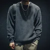 American Retro Loose Men's Sweater High Street Autumn Fashion Knitted Top Versatile Casual Crew Neck Pullover from Mainland Chin