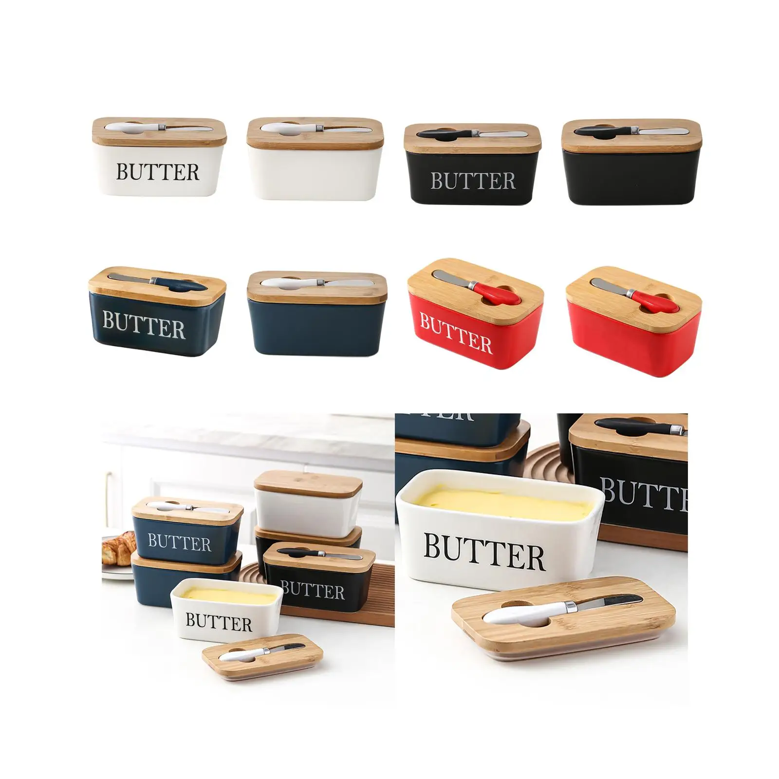 Cheese Butter Storage Box Cheese Box Multiuse Preservation Ceramic Butter Dish