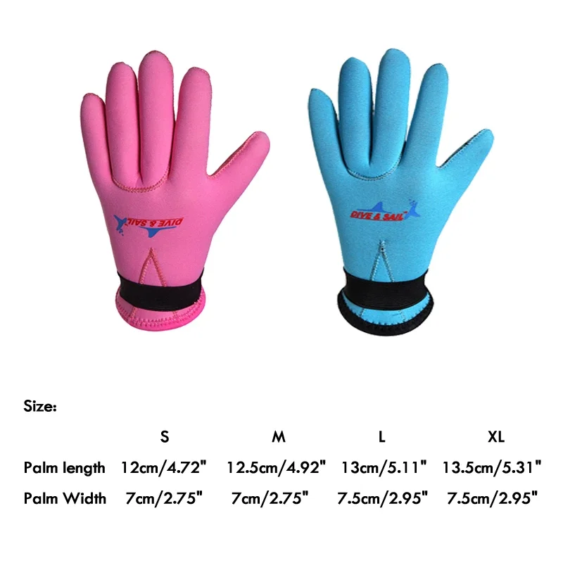 1Pair 3MM Neoprene Kids Diving Gloves Boys Girls Warm Durable Non-slip Swimming Gloves Snorkeling Surfing Protective Gloves 4