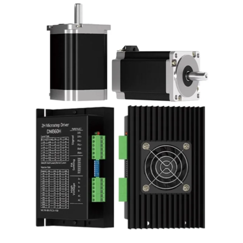 Nema 34 스테퍼 모터 토크 8.5Nm(L=118mm)/10Nm/12NM/12.5Nm+드라이버 DM860H/MA860H+60V 전원 공급 장치+4/5축 제어 보드